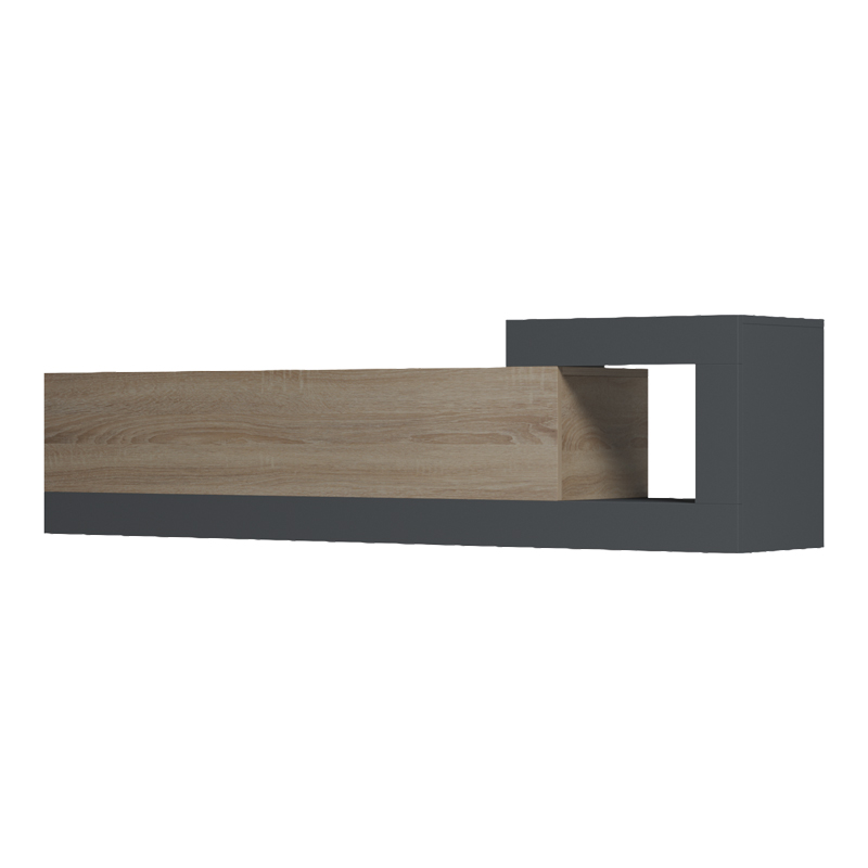 Έπιπλο τηλεόρασης επιτοίχιο Flato sonoma-ανθρακί 150x29.5x38.5εκ - Image 5