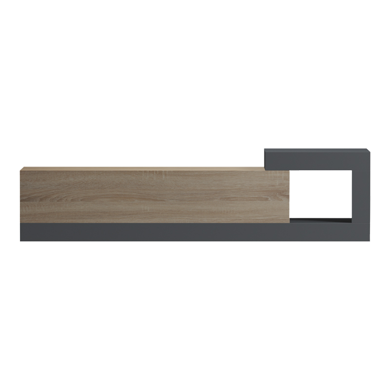 Έπιπλο τηλεόρασης επιτοίχιο Flato sonoma-ανθρακί 150x29.5x38.5εκ - Image 6
