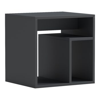 Κομοδίνο Doublo pakoworld ανθρακί 40x35x40εκ 230-000184