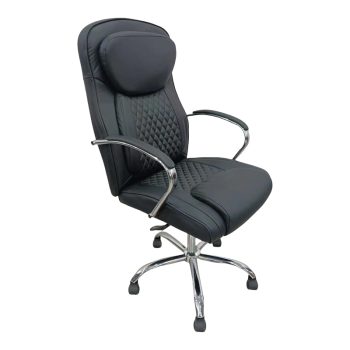 Καρέκλα γραφείου διευθυντή Quilted pakoworld pu μαύρο 62x70x116εκ 277-000016