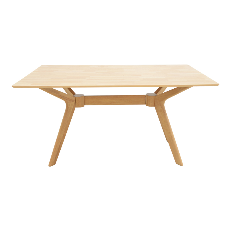 Τραπέζι Raffles rubberwood με mdf σε φυσική απόχρωση 150x90x76εκ - Image 2