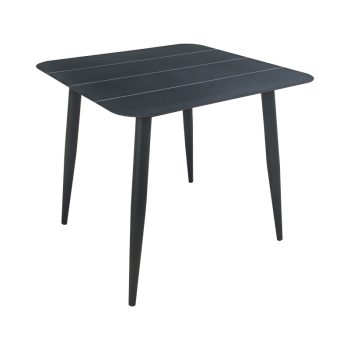 Τραπέζι Vista pakoworld αλουμίνιο σε ανθρακί απόχρωση 80x80x72εκ 404-000036