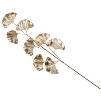 Alternative view of ΚΛΑΔΙ GINKGO ΣΕΤ  ΧΡΥΣΟ ΜΕ ΓΚΛΙΤΕΡ 53CM