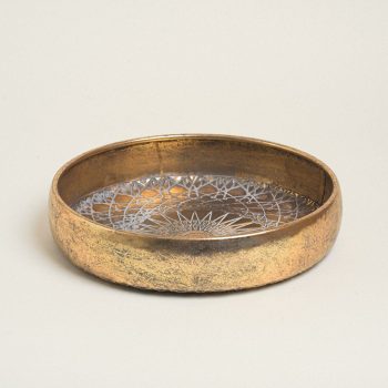 Alternative view of ΔΙΣΚΟΣ ΒΑΘΥΣ ΜΕΤΑΛΛΙΚΟΣ ΧΡΥΣΟ ΑΝΤΙΚΕ 37 x 8 cm