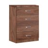 Συρταριέρα Killian pakoworld με 4 συρτάρια καρυδί 80x40x80εκ 072-000170