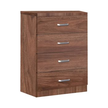 Συρταριέρα Killian pakoworld με 4 συρτάρια καρυδί 80x40x80εκ 072-000170