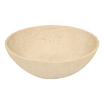 Διακοσμητικό μπωλ Serio pakoworld polyresin μπεζ Φ24.5x7.5εκ 199-000694