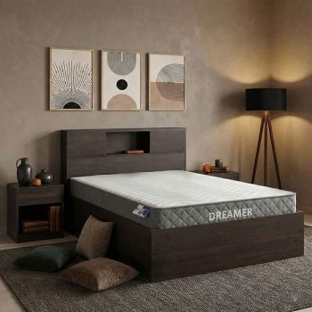 Κρεβάτι με στρώμα Olympus-Dreamer pakoworld wenge 120x200εκ 200-001506