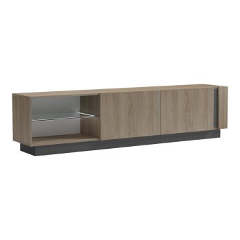Alternative view of Έπιπλο τηλεόρασης με Led Vario  sonoma - ανθρακί 185.6x35x45εκ