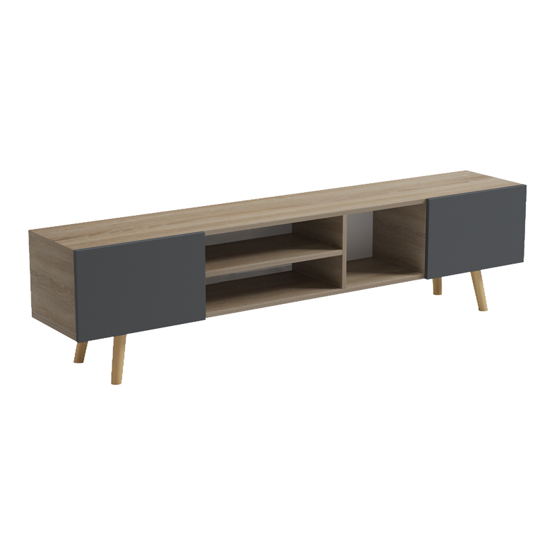 Έπιπλο τηλεόρασης Osclo sonoma-ανθρακί 160x30x41εκ - Image 5