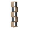 Βιβλιοθήκη Cubik pakoworld sonoma- ανθρακί 35x30x161εκ 230-000175