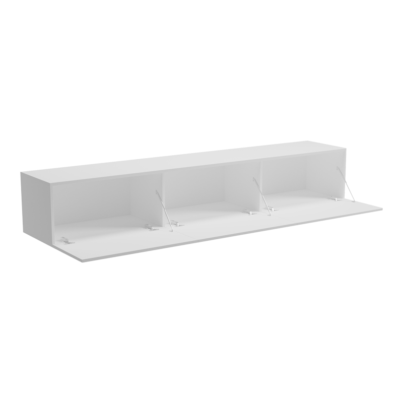 Έπιπλο τηλεόρασης επιτοίχιο με Led Rival λευκό 180x35x30εκ - Image 2
