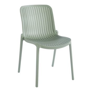 Καρέκλα Teragi στοιβαζόμενη pakoworld pp με UV protection πράσινο 58x43.5x82εκ 262-000056
