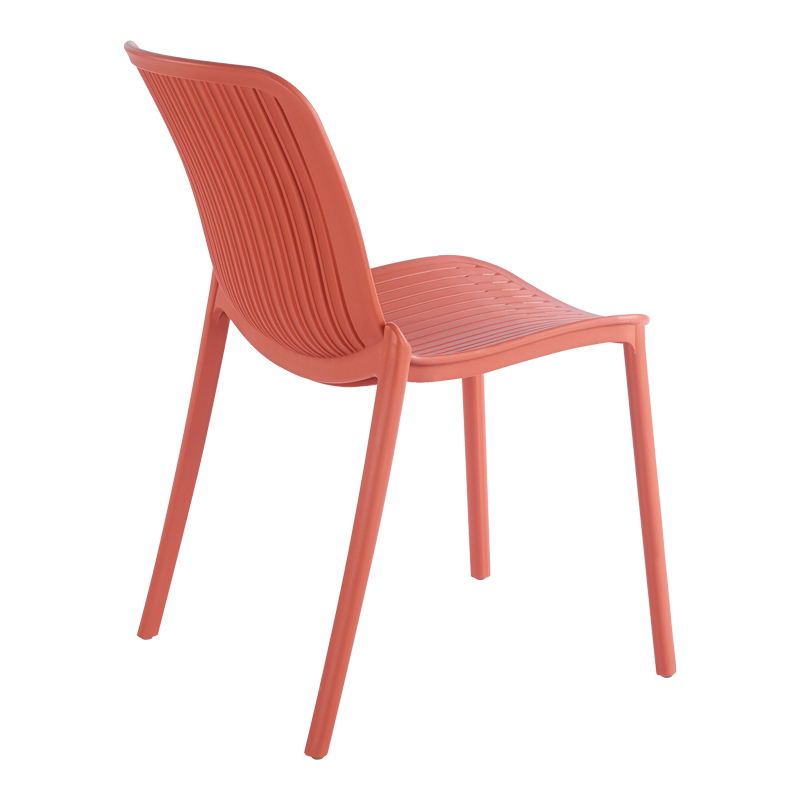 Καρέκλα Teragi στοιβαζόμενη pp με UV protection terracotta 58x43.5x82εκ - Image 2