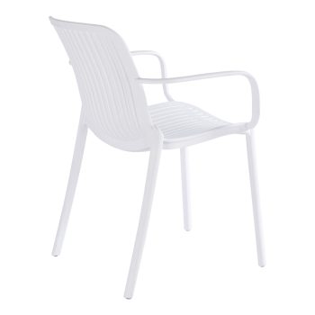 Alternative view of Πολυθρόνα Teragi στοιβαζόμενη  pp με UV protection λευκή 59x57x82εκ
