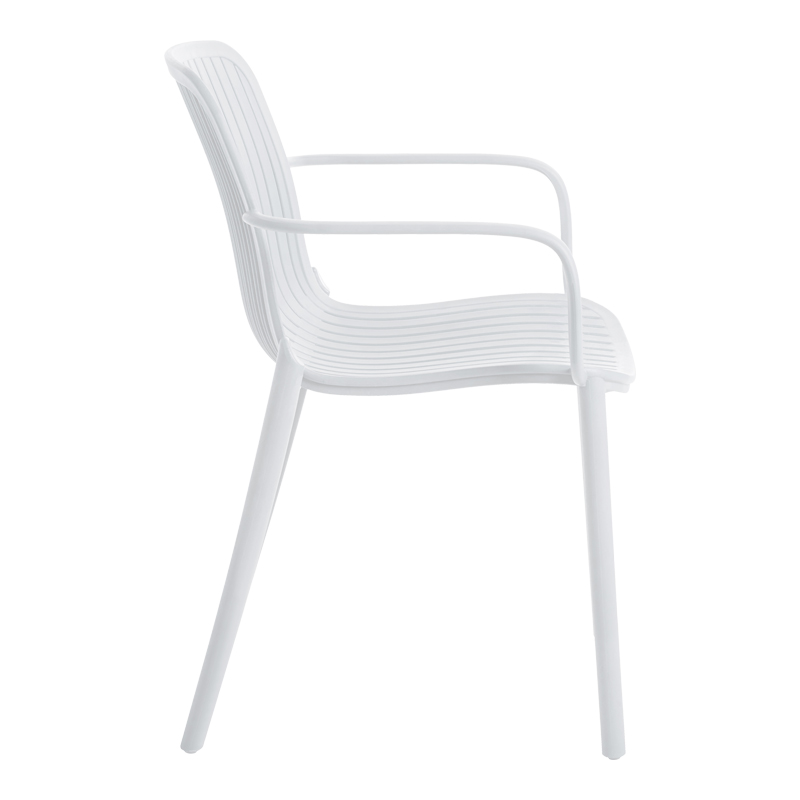 Πολυθρόνα Teragi στοιβαζόμενη pp με UV protection λευκή 59x57x82εκ - Image 3