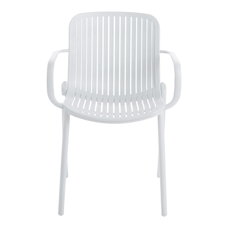 Πολυθρόνα Teragi στοιβαζόμενη pp με UV protection λευκή 59x57x82εκ - Image 4