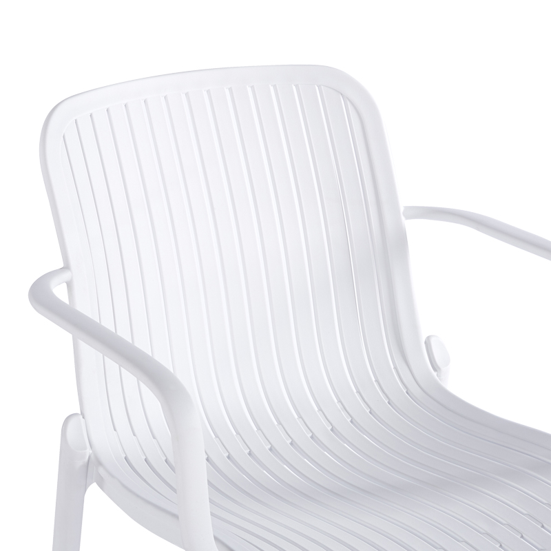 Πολυθρόνα Teragi στοιβαζόμενη pp με UV protection λευκή 59x57x82εκ - Image 6