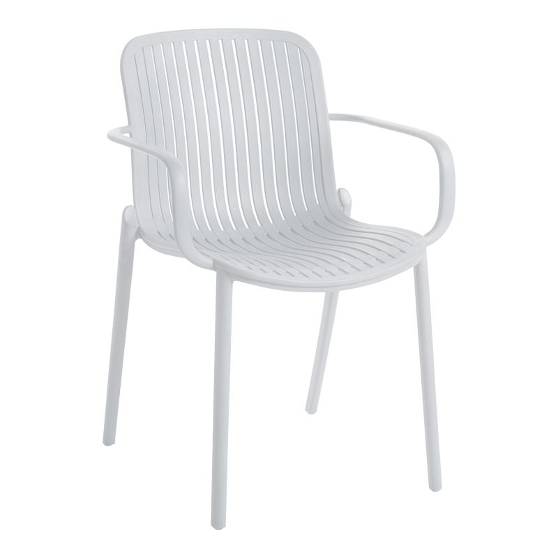 Πολυθρόνα Teragi στοιβαζόμενη pakoworld pp με UV protection λευκή 59x57x82εκ 262-000061