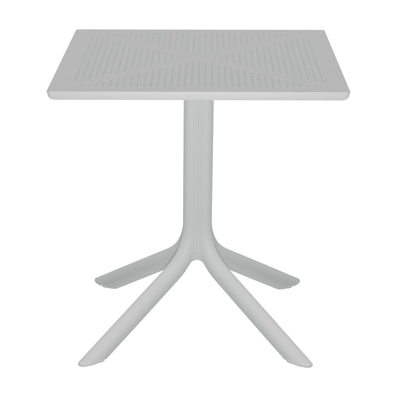 Τραπέζι Groovy pakoworld pp διατρητο λευκό 60x60x76εκ 326-000055