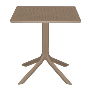 Τραπέζι Groovy pakoworld pp διατρητο cappuccino 60x60x76εκ 326-000057