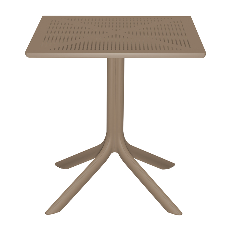 Τραπέζι Groovy pakoworld pp διατρητο cappuccino 60x60x76εκ 326-000057