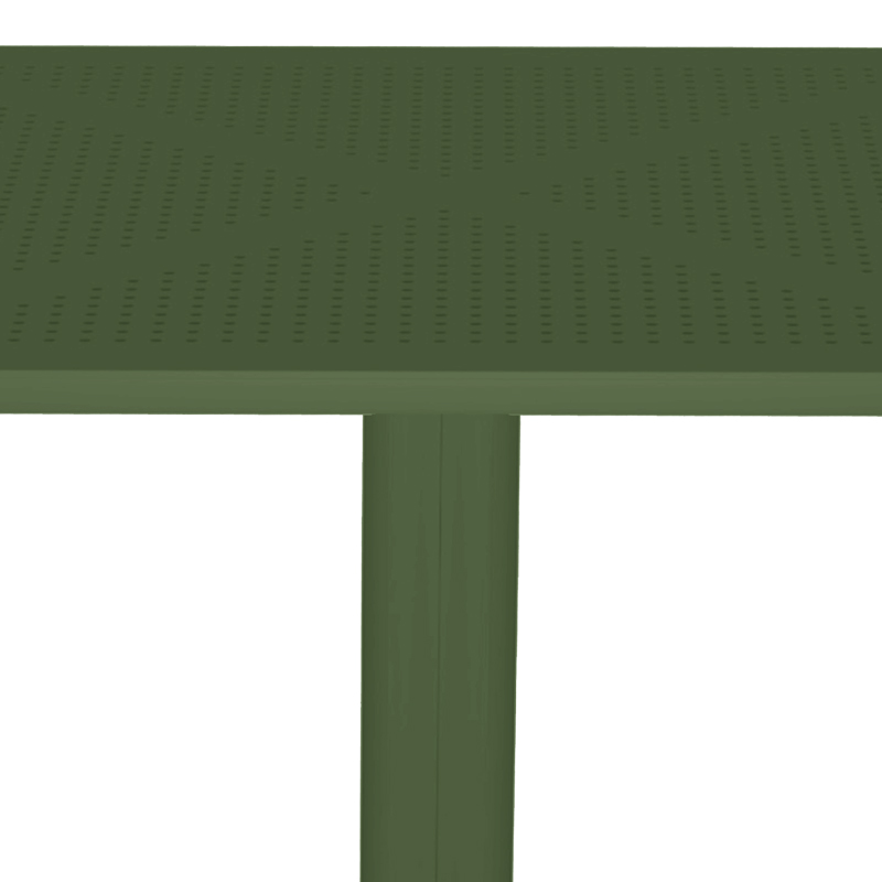 Τραπέζι Groovy pp διατρητο σκούρο πράσινο 60x60x76εκ - Image 2