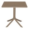Τραπέζι Groovy pakoworld διατρητο pp cappuccino 80x80x74εκ 326-000060