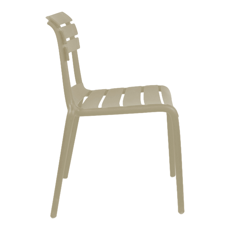 Καρέκλα Almea στοιβαζόμενη pp cappuccino 42.5x55.5x82εκ - Image 3