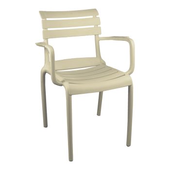 Πολυθρόνα Almea pakoworld στοιβαζόμενη pp cappuccino 58x56x82εκ 326-000066
