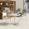 Τραπεζαρία Groovy Berdian pakoworld σετ 3τεμ λευκό PP 60x60x76εκ 200-001634