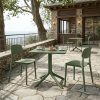 Τραπεζαρία Groovy Berdian pakoworld σετ 3τεμ σκούρο πράσινο PP 60x60x76εκ 200-001645