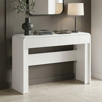 Κονσόλα Zeplen pakoworld λευκό mdf 110x38x75εκ 260-000043