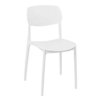 Καρέκλα Berdian pakoworld στοιβαζόμενη pp λευκό 38x49x79εκ 326-000068