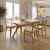Τραπεζαρία Raffles pakoworld σετ 5τεμ rubberwood με pe rattanσε φυσική απόχρωση 150x90x76εκ 381-000028