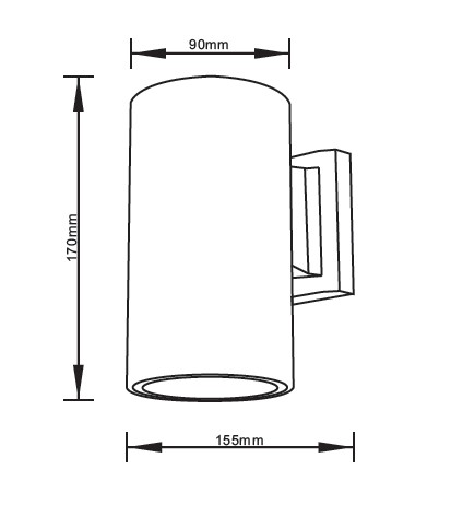 it-Lighting Candler E27 Up or Down Outdoor Light in Anthracite Color (80203744) - Image 4