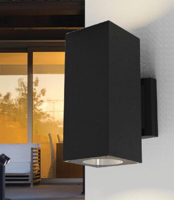 Alternative view of it-Lighting Palmyra E27 Outdoor Wall Lamp with Up and Down light Anthracite (80203944)