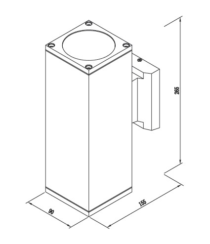 it-Lighting Palmyra E27 Outdoor Wall Lamp with Up and Down light Anthracite (80203944) - Image 3